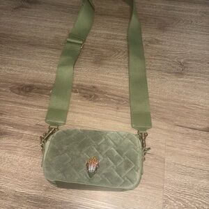 Kurt Geiger Olive Quilted Crossbody Bag